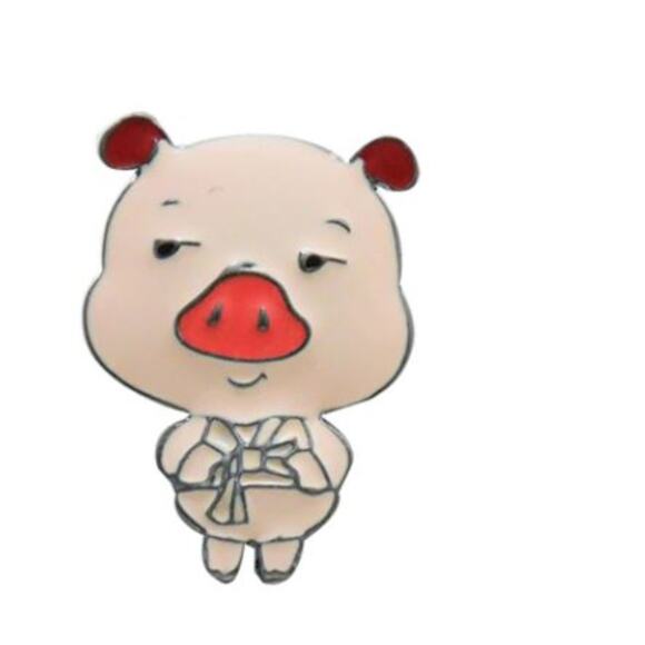 Dapper Pig Pin Brooch - Picture 1 of 2